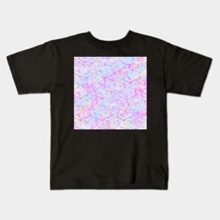 Electronic Waves Liquid Design Pattern Kids T-Shirt